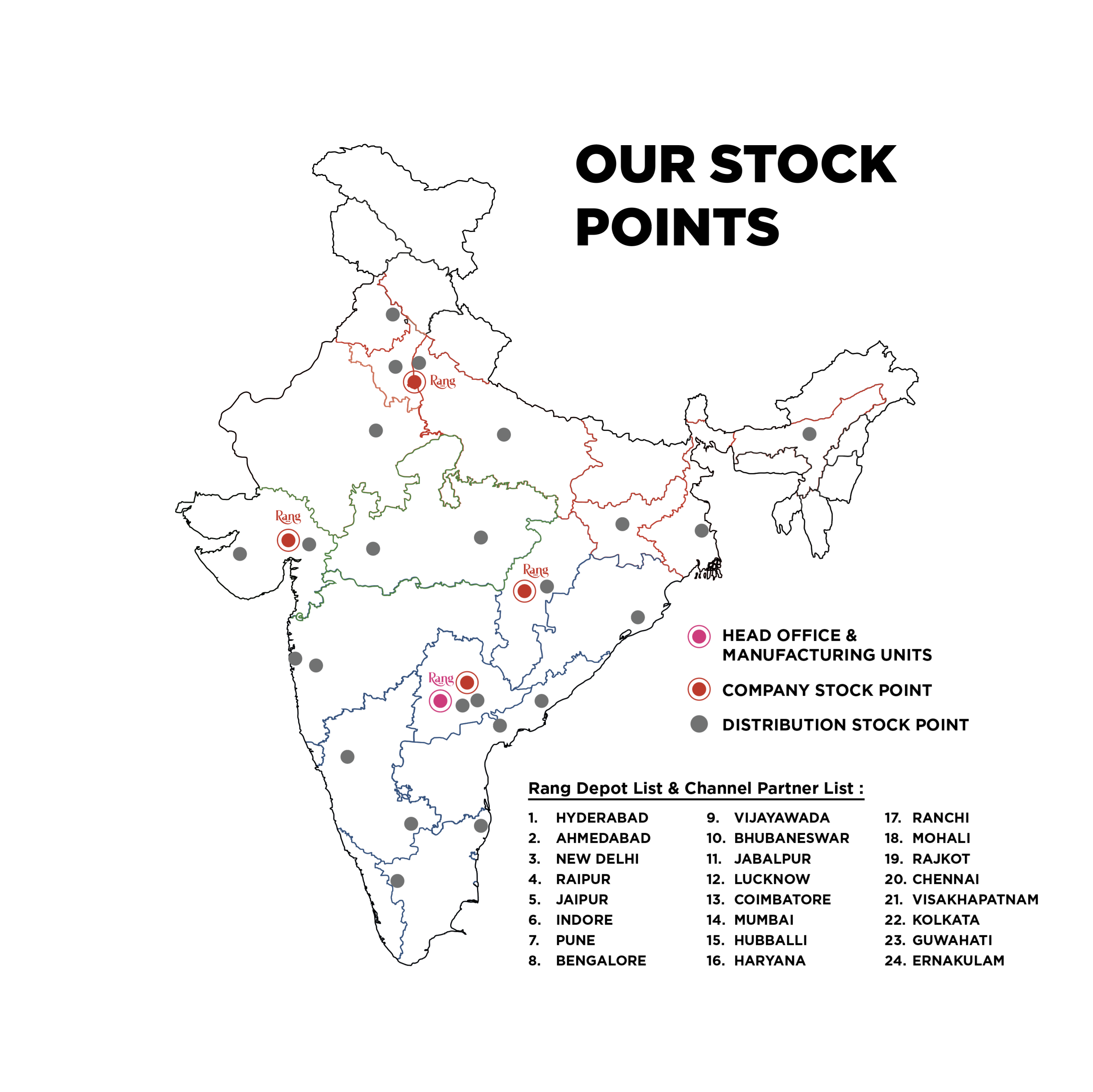 Rang Decor stock points map